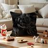 Beautiful Rose Cushion Cover Silky Short Plush with Invisible Zipper Dustproof Sofa Pillow Case for Home Decor