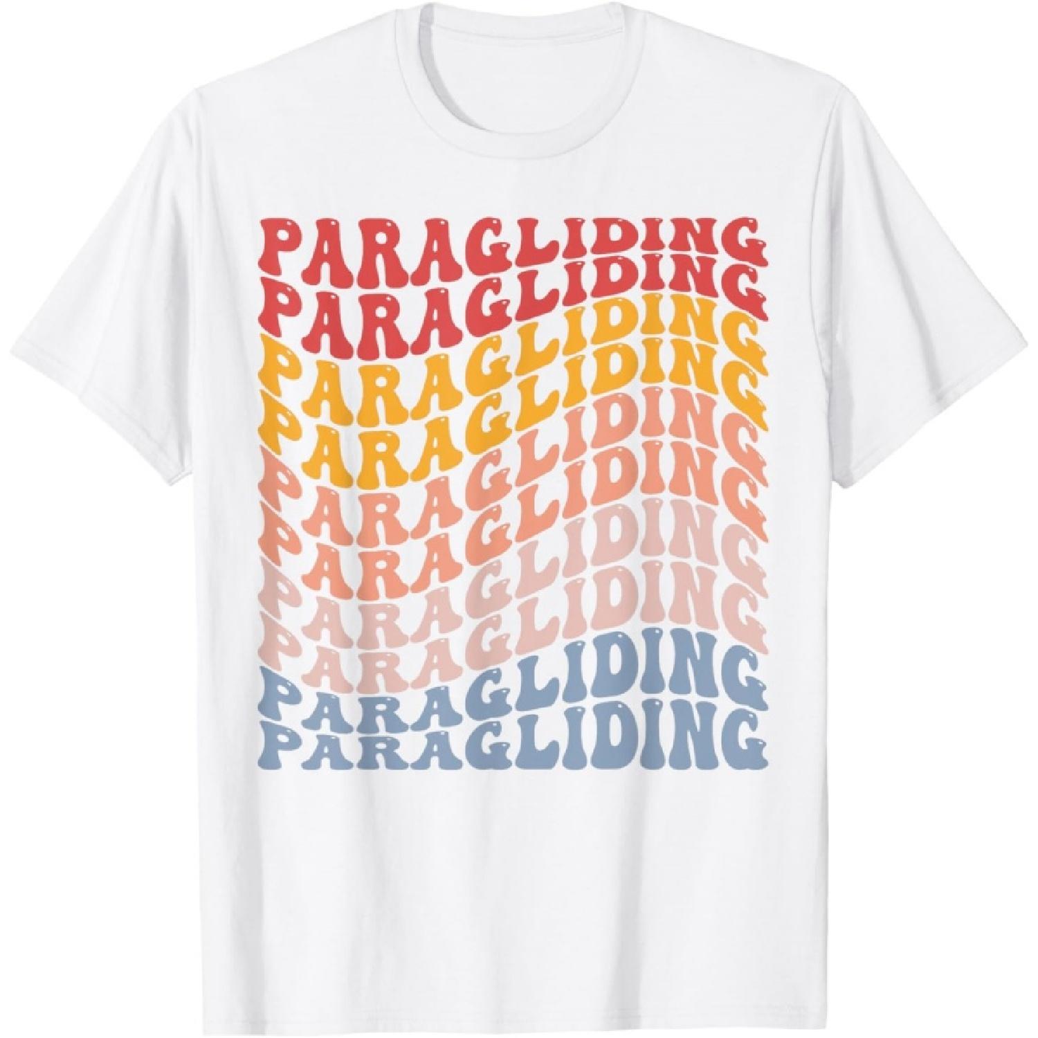 Paragliding Groovy Paraglider Parachute T-Shirt XXXXXL белый