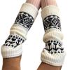 Sweet Christmas Leg Warmers Knitted Leg Sleeves Harajuku Long Leg Socks Winter Warm Boot Cuffs Toppers for Womens Girls