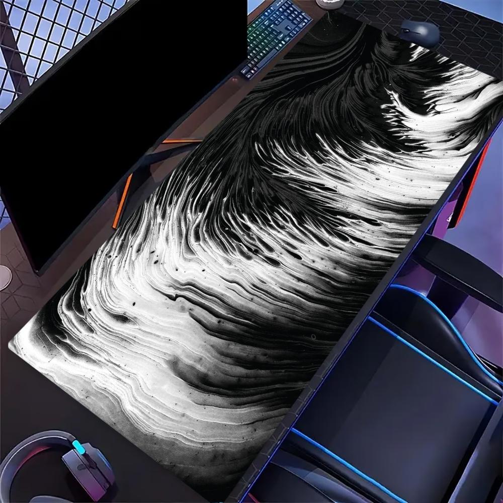 Abstract Ink Swirl Texture Extended Gaming Mouse Pad Non-Slip Rubber Base Large Desk Mat Keyboard Mousepad For Laptop PC Desktop