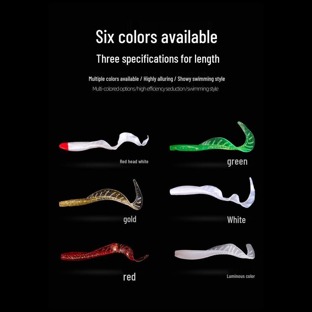 Glow Soft Fish Lure Skirt Tail for Freshwater and Sea Fishing - Ideal for Mandarin Fish, Aspius, and Blackhead.