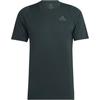 Solid Color Brand Logo Printed Round Neck Short Sleeve T-Shirt Men Tops Green HJ7237