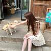 French sweet first love small flying sleeve dress children summer small temperament waist a word princess dress short skirt