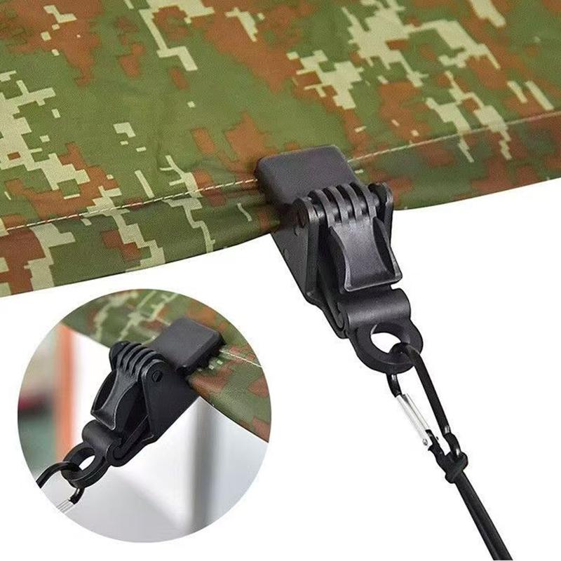 Sturdy Heavy Duty Tent Clips Outdoor Tarpaulin Clamps, Anti-wind Fixed Tent Reinforced Tarp Clips Hook for Outdoor Food Sealing