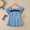 ZANZEA Women Elegant Round Neck Casual Short Sleeve Blouse