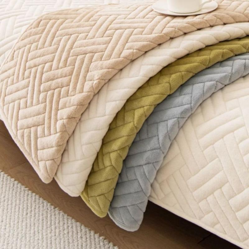 Thick Soft Warm Sofa Covers Pets Kid Mat Sofa Towel Anti-slip Couch Protector for Living Room Slipcover Removable Sofa Blanket