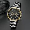 Orologio Classico da Uomo Orologio al Quarzo Orologio Multi-Quadrante Orologio in Acciaio Inossidabile Orologio Casual Sportivo da Uomo Orologio con Calendario Analogico
