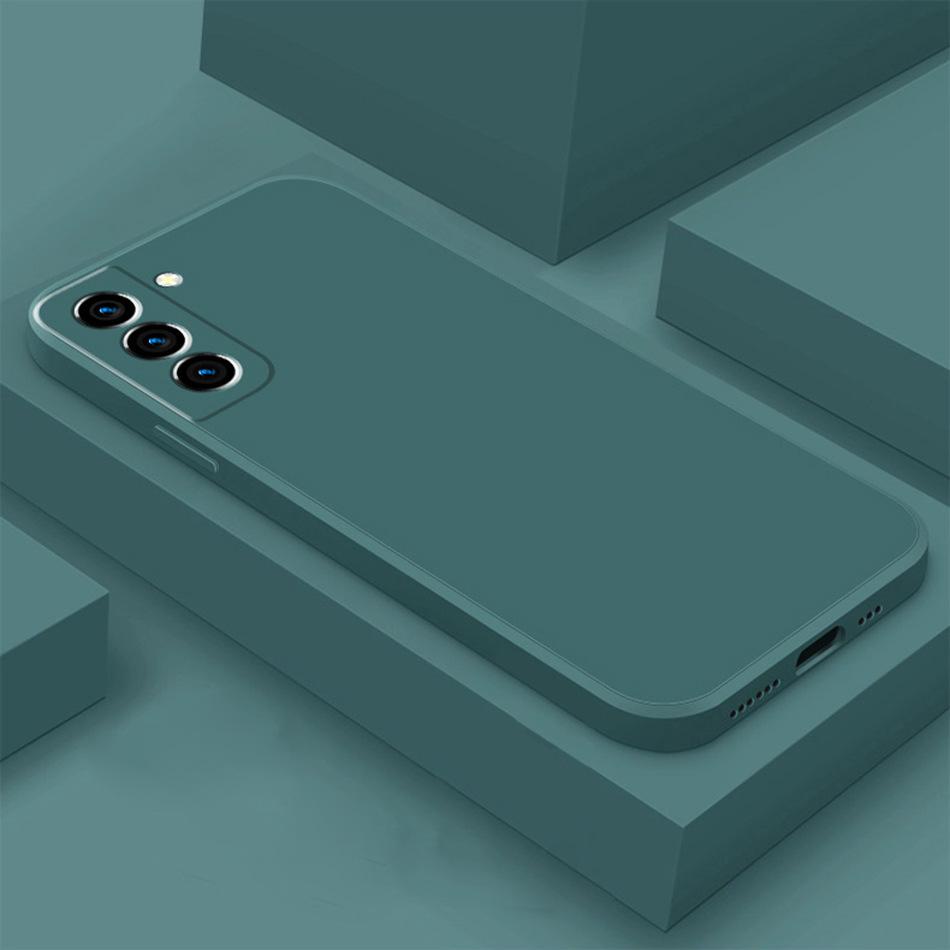 Suitable for Samsung Galaxy S25ultra Mobile Phone Case S24Plus Liquid Silicone S22 Straight Edge S23 Protective Case