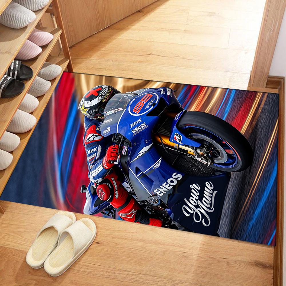 Jorge Lorenzo Personalized Text Floor Mat Suitable For Decorate Room Dormitory Playrooms Dining Room Antislip Rug Anime Office Decor