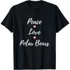 Peace Love Polar Bears Polar Bear Cotton Men T Shirt