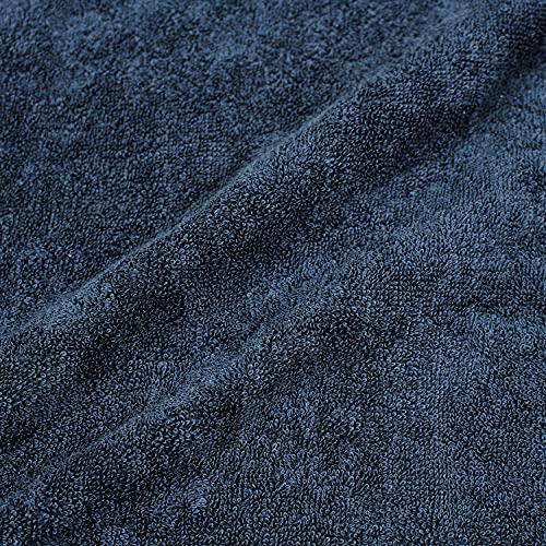 Iori Emu Pillowcase, Navy X Gray, Imabari Towel, 100% Cotton, Approx. 45 X 88cm
