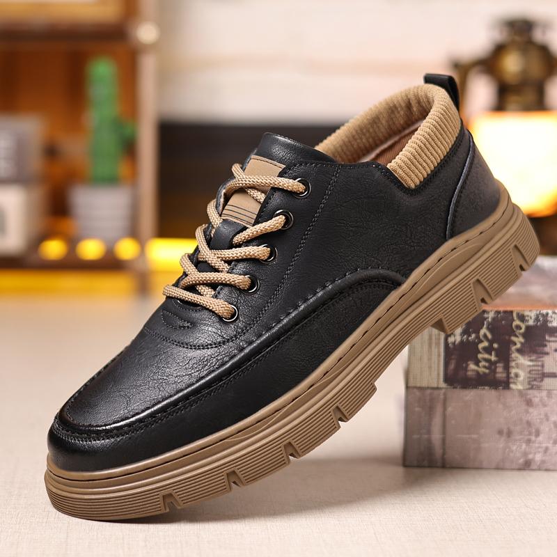 New Arrival Leather Casual Shoes Mens Lace Up Oxford Shoes Outdoor Jogging Shoes Office Male Dress Footwear Hot-selling Sneakers