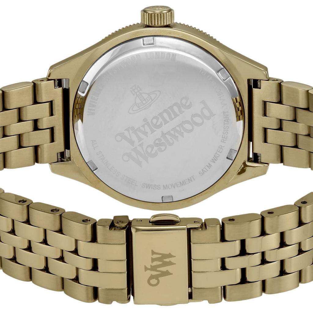 Vivienne Westwood Watch VV160NVGD Men's Navy Blue Dial Stainless Steel Case, Daily Life Waterproof Style