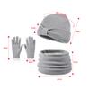 3-teiliges Winter-Mützen-Set für Kinder, Beanie, Schal, Handschuhe, warme Ohren, Strickmütze für Mädchen und Jungen, Kappe, Nackenwärmer, Outdoor, 3–8 Jahre