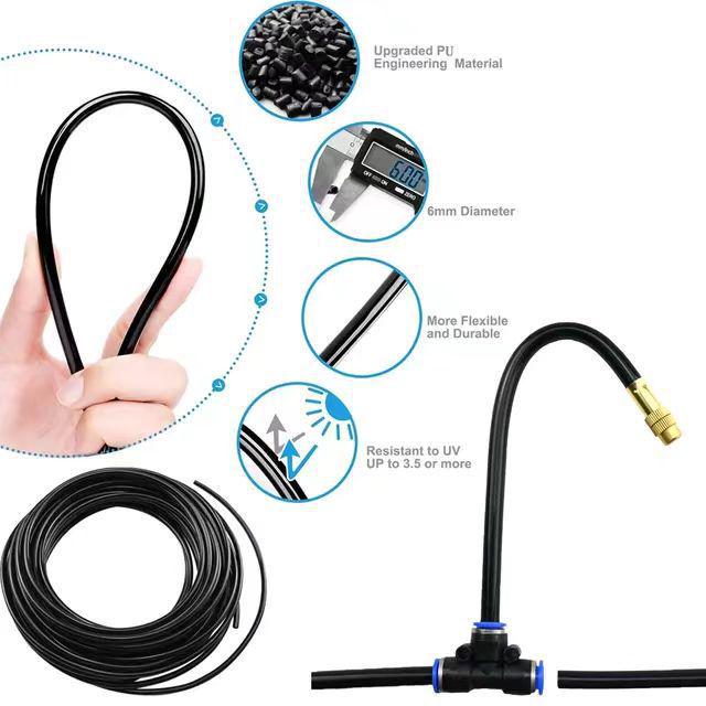 Universal Adjustable Micro-Atomizing Sprinkler Set for Irrigation, Cooling, and Humidification