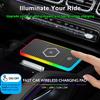LED RGB Car Wireless Charging Board with Anti Slip Silicone Pad, Multi Device Charging Station, Car Charging Board,