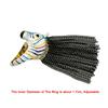 Exaggerated Design Zebra Tassel Ring High-End Feeling Creative Design Zebra Head Ring Open Ring Metal Material Finger Ring