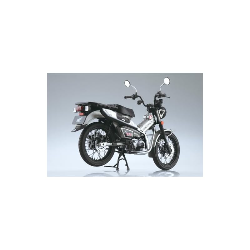 Skynet 1/12 Scale Finished Honda CT125 Motorcycle in Matte Armored Silver Metallic