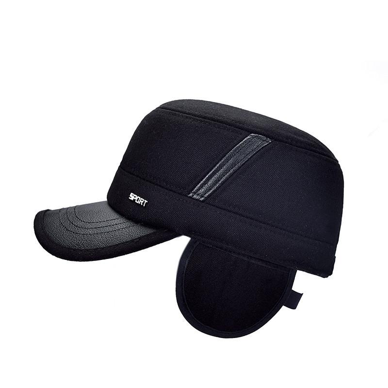 Protection Sport Ear Flat Top Hat The Elderly Windproof Warm Thickening Wool