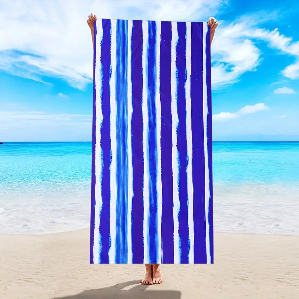 1pc Ultra Fine Fiber Beach Towel, Quick Drying Absorbent Bath Towel, Multi-functional Towel for Beach Swimming and Sports
