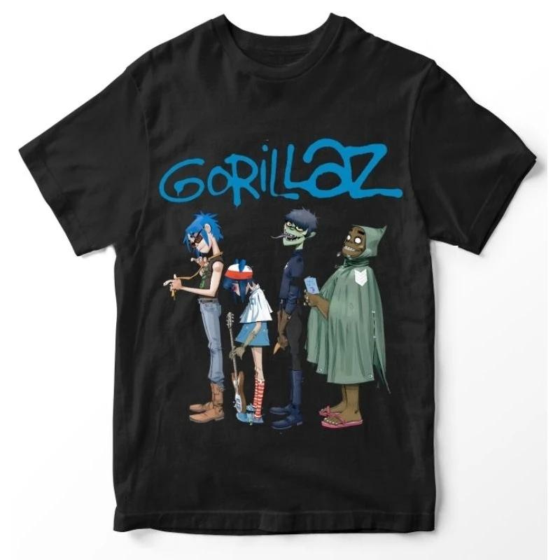 

Gorillaz Graphic Cotton Unisex Shirt 2026 Summer Breathable Comfortable New Men s Women s Fashion Y2k Short Sleeve Tshirt - M... S разноцветный