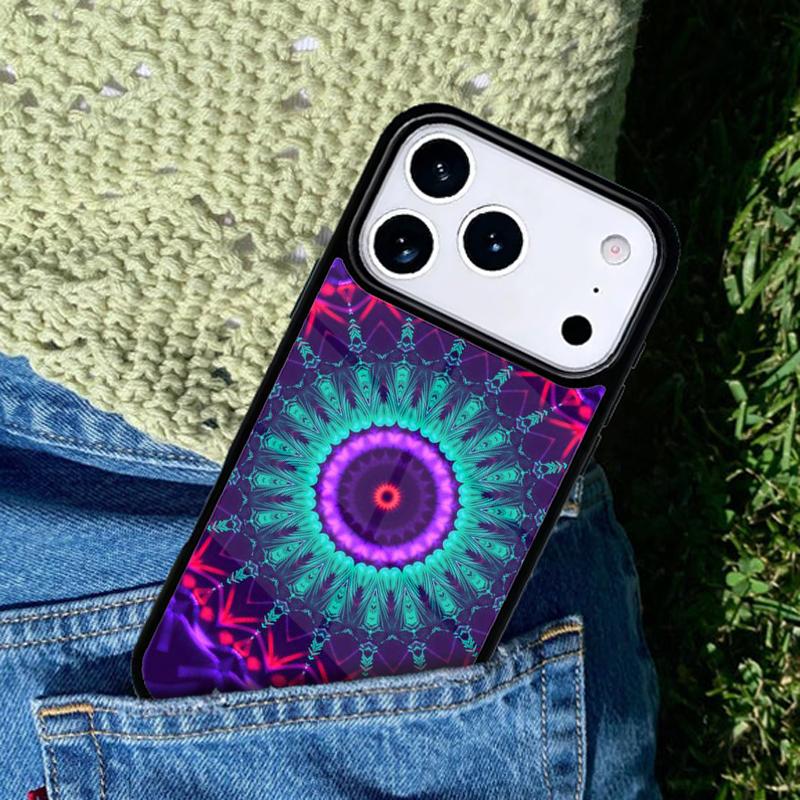 Mandala Flower Totem Soft Mobile Phone Case Compatible with IPhone 17 16 15 14 13 12 11Pro Max 17 Air Cover