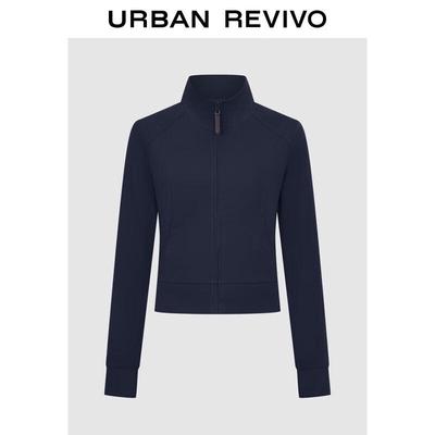 UR 2025 Autumn Women's Sporty Stand-Collar Short Jacket