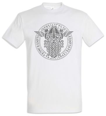 T-Shirt Odino e Rune dei Corvi Vichinghi Vichinghi Odin Hugin e Munin Valhalla Thor