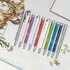 6 Pcs 1.0mm Ballpoint Pen Smooth Writing Pen Black Ink Stationery Pen Metal Retractable Ballpoint Pen for School