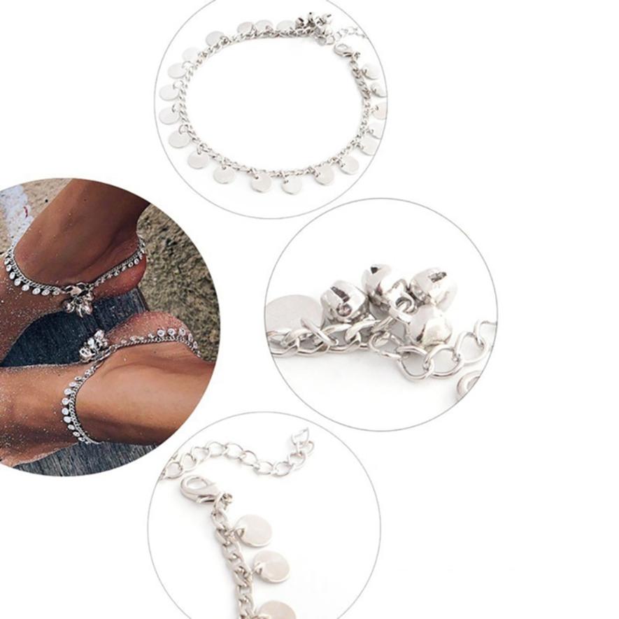 

Кисточка Ювелирные изделия Бохо Панк Ретро Ветер Куранты Anklet Пляжная сеть
