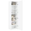 Vidaxl Tall Cabinet, White, 50X42.5X185 Cm, Wood-Based Material