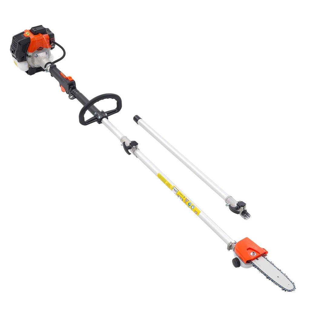 Gas Pole Saw, 25CC 2 Stroke Gas Powered Pole Saws with 20.3 cm Cutting Bar, Cordless Tree Trimmer with 650ml Fuel Tank, 2 to 2.74 m Extendable,