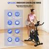 Exercise Bike QK116C, 6KG Flywheel, Adjustable Seat & Handlebar, LCD Monitor, Black-Red, 120KG Max Load Cycling Bikes For Home