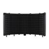 Microphone Isolation Screen Portable 5 Panel Foldable Mic Sound Absorbing Foam Reflector with Desktop Stand for Studio