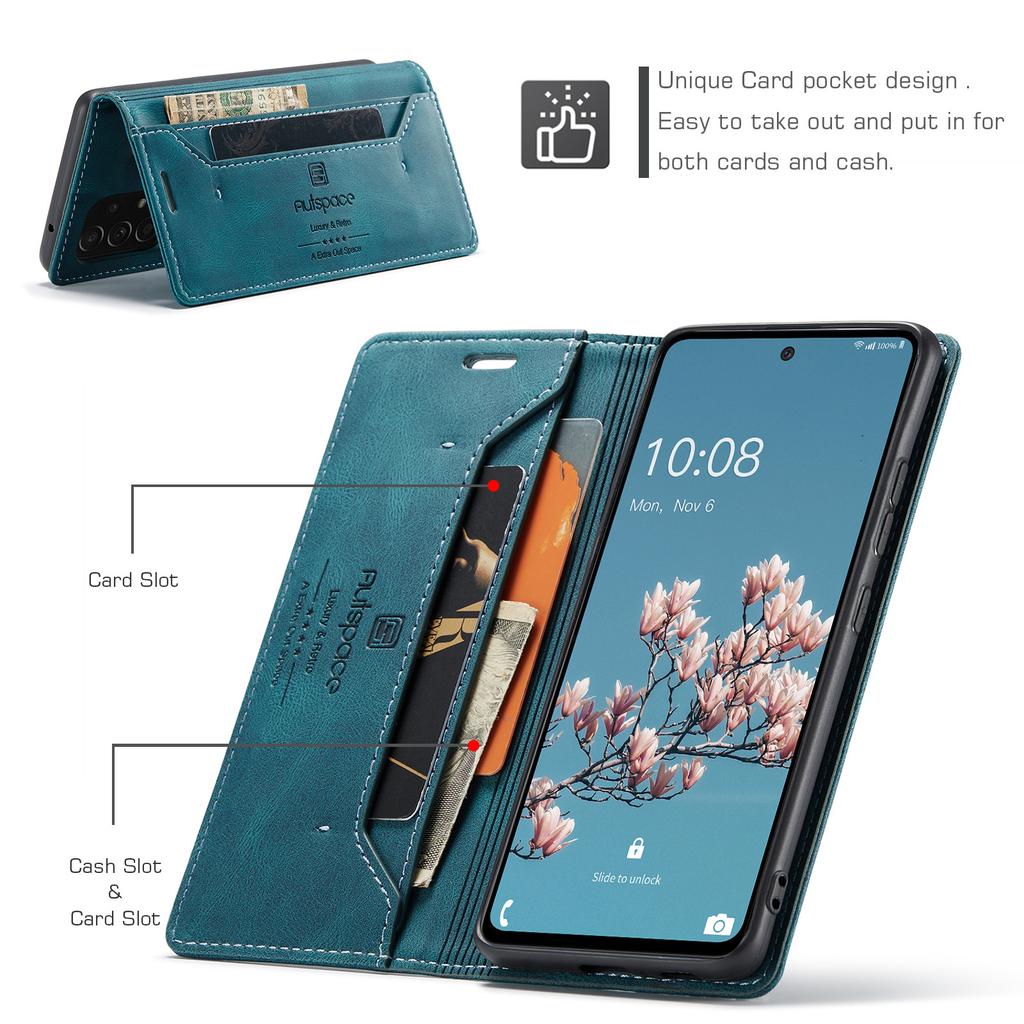 Suitable for Samsung A53 flip phone case, A31 card slot RFID leather case, A41 anti-drop cover, A32 protective case