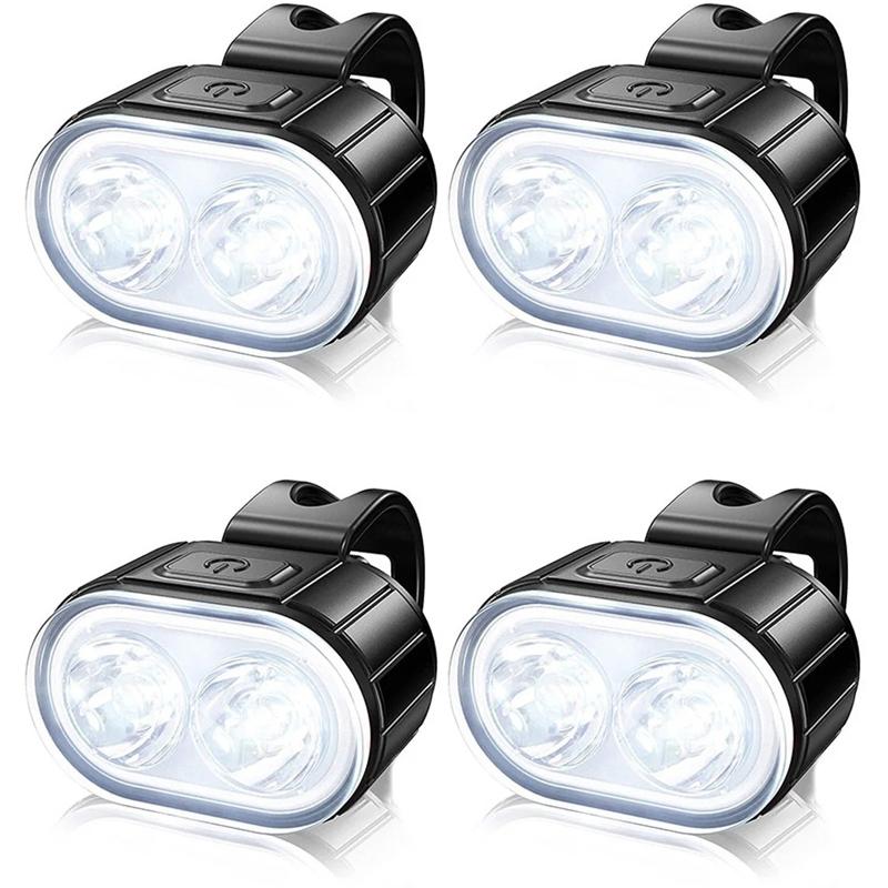 LED Cycling Taillight USB Rechargeable Headlight Waterproof Bike Safety Warning Light Night Bike Cycling Equipment Accessories