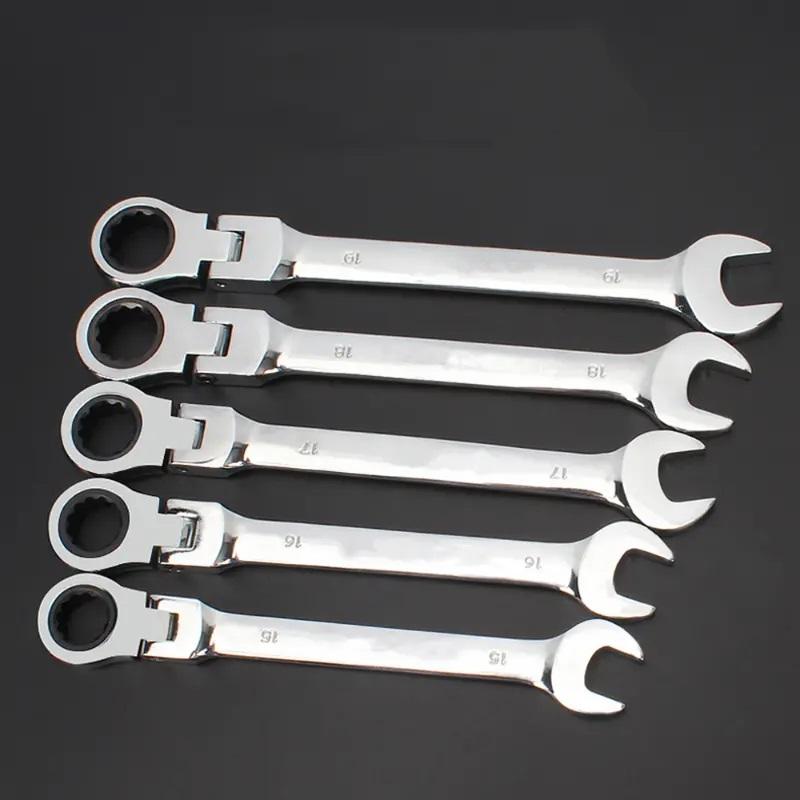 1pc 10mm Combination Ratchet Wrench With Flexible Head Dual Purpose Ratchet Tool Ratchet Combination Kit Automotive Hand Tools
