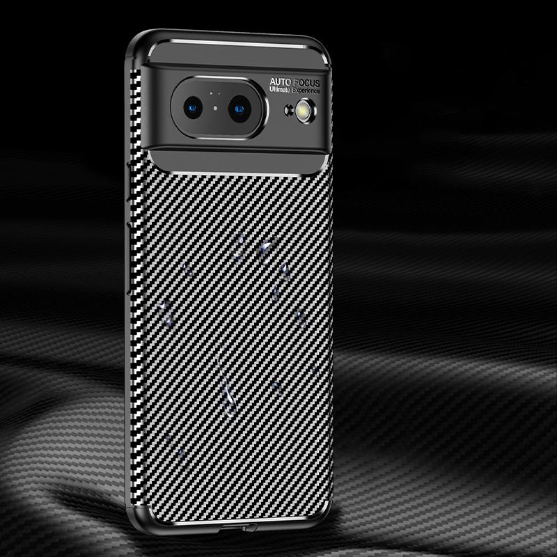 Anti-drop Phone TPU Case for Google Pixel 8,Carbon Fiber Texture Protective Phone Cover