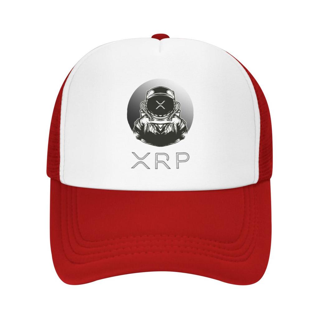 Individuelle Punk Ripple XRP To The Moon Baseballkappe für Herren Damen Atmungsaktive Bitcoin Trucker-Kappe Outdoor Snapback-Hüte