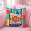 Cushion Cover Sardines in A Tin with Striped Short Plush Soft DoubleSided Printing Pillow Case Cozy Sofa Bedroom Home Decor