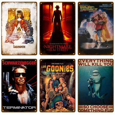 Vintage Films Poster Retro Tin Sign Aesthetic Living Room Cinema Metal Sign Industrial Deco Home Metal Wall Decor Decoration