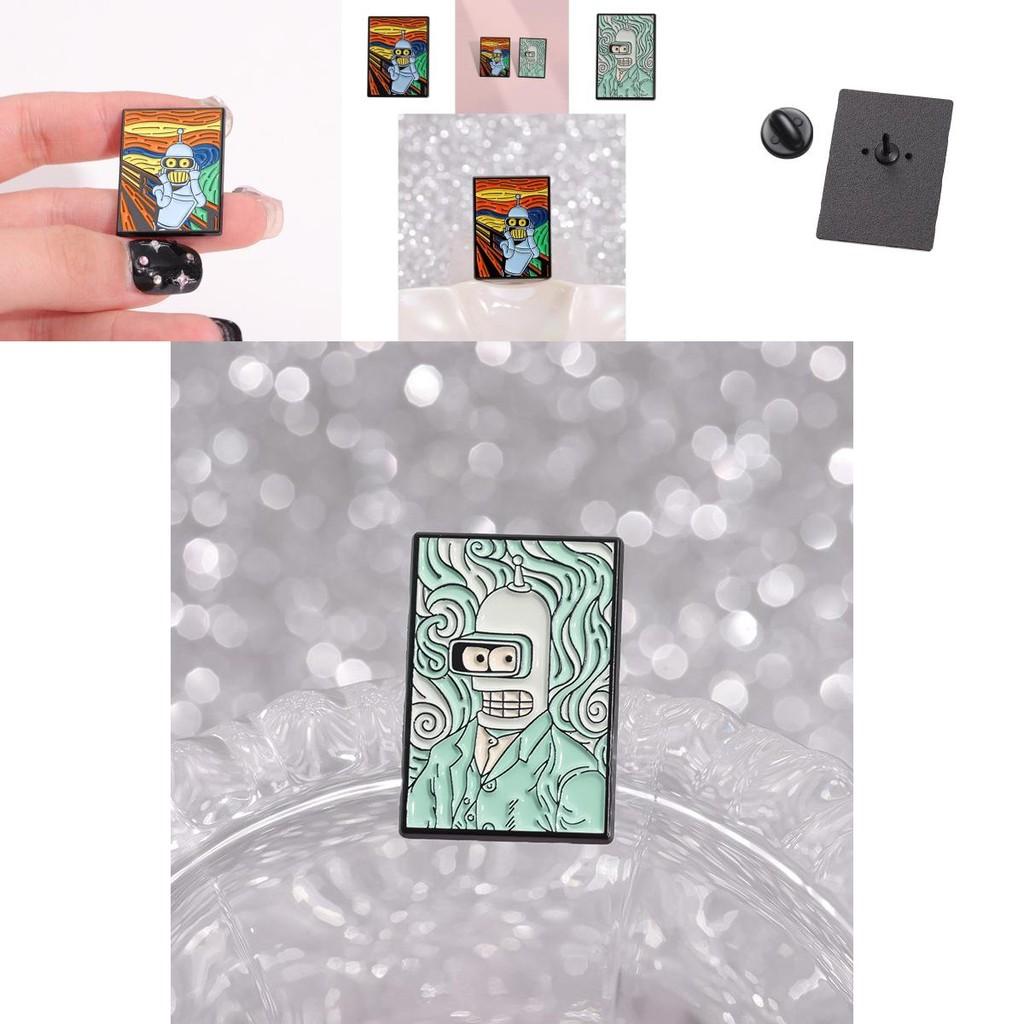 Unique Winter 2024 Cartoon Character Brooch In Durable Alloy With Trendy Design Elements