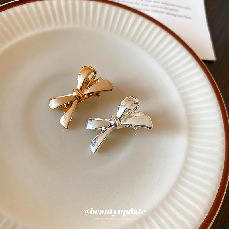 Versatile Mini Bow Hair Clip - Stylish Small Duckbill Hairpin Accessory