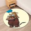 The Gruffalo Printed Round Rug Carpet Chair Rug Area Rug Entryway Doormats,for Office Chair Living Room Bedroom Kitchen Room.