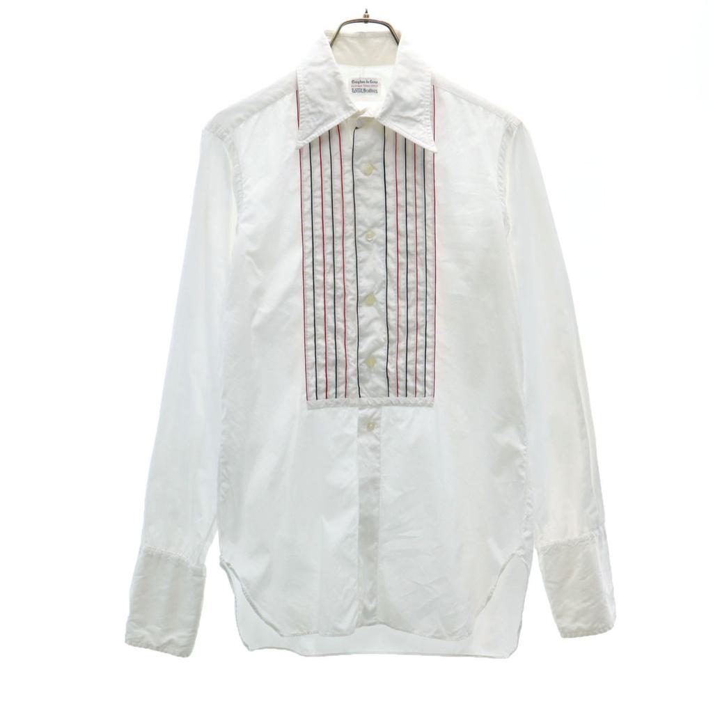 60s vintage Long sleeve Frill shirt white Men's Used
