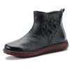 Clearance of Top Layer Cowhide Flat-sole Mother Shoes Korean Casual Leather Short Boots Soft Flat-sole Non-slip Middle-aged Elderly