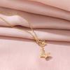 Full Diamond Tassel Butterfly Necklace Women'S Light Luxury Versatile Collarbone Chain