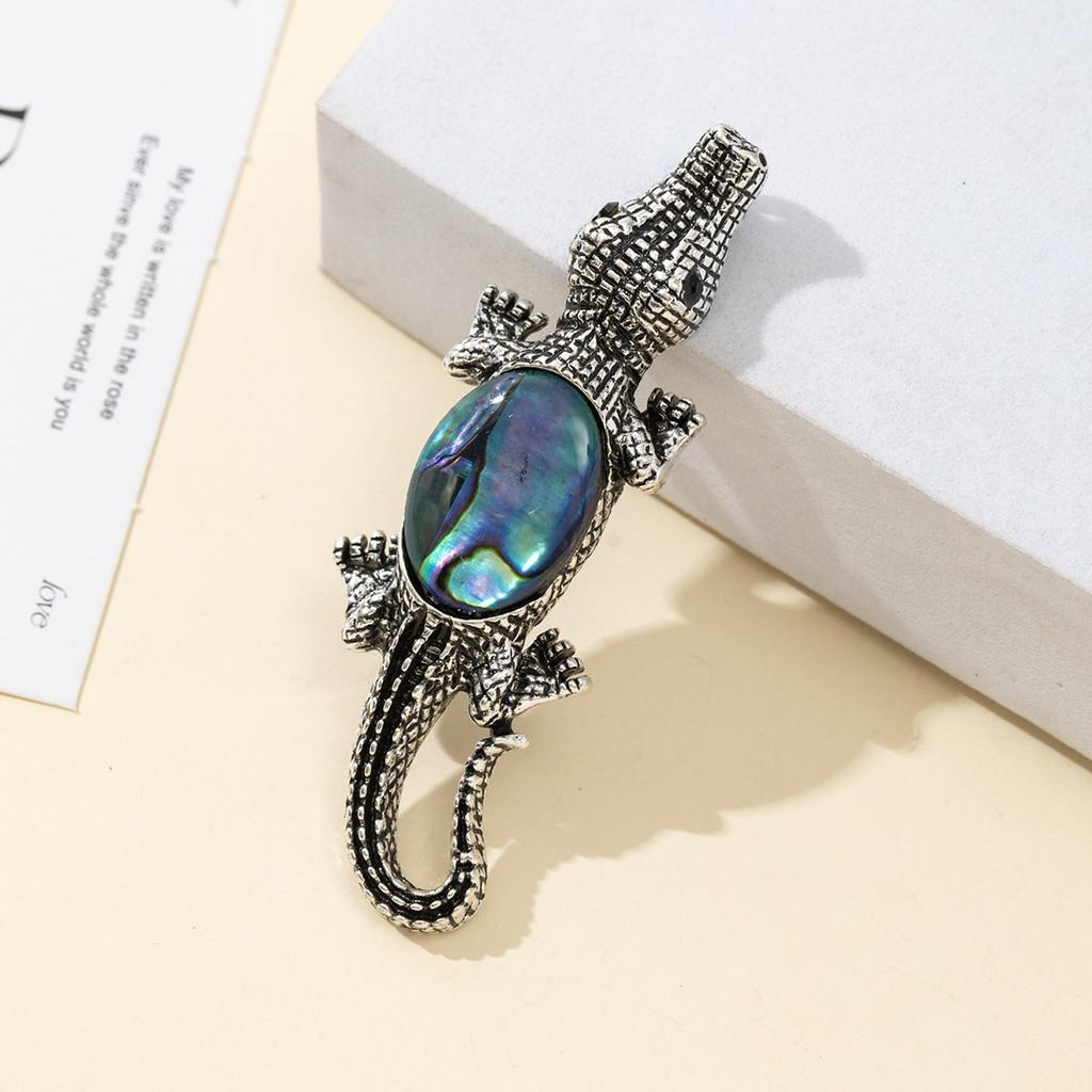 Creative Cartoon Crocodile Brooch With Alloy Inlay For Jewelry Making And Accessories