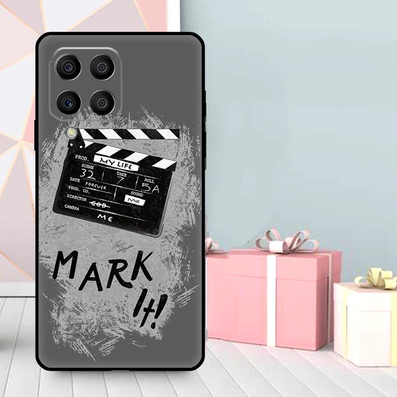 Film Movie Maker Clapperboard Take Case For Samsung Galaxy M56 M52 M32 M53 M16 M11 M21 M31 M35 M12 M13 M14 M15 M36 M55 M34 M54