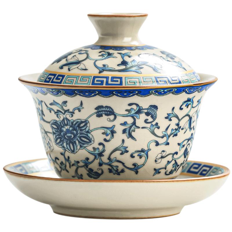 Ru Kiln Ceramic Gaiwan Tea Bowls & Sets